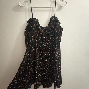 Floral Black Jumpsuit